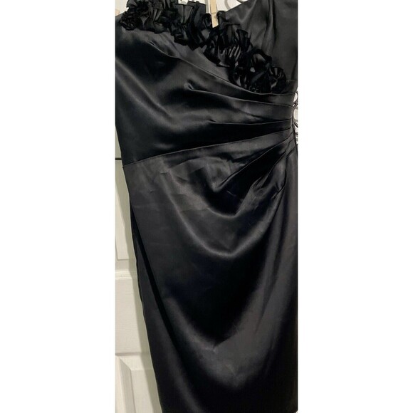 White House Black Market Dress Womens Satin Ruffled Strapless Dress Size 6 - Picture 2 of 9